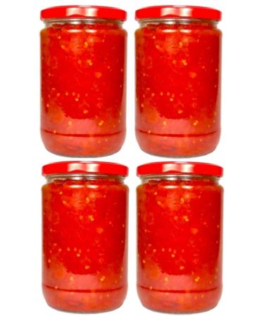 Erzurum pekgurme Homemade Menemen Sauce 660 Cc 4 Glass Jar