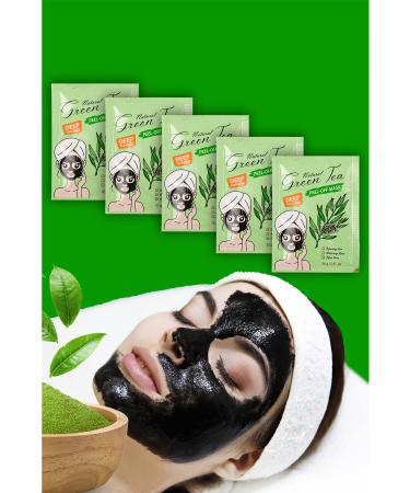 Dahaus 5 Pieces Blackhead Mask 20 Grams Natural Green Tea Cure Spreadable Face Mask XLM717