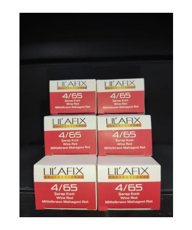 Lilafix Wine Red Hair Dye 4.65 -60mlx6 pcs..BIGUZELL K16080018