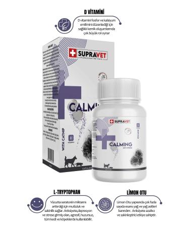 Supravet Calming Tablets for Cats and Dogs + Vitamin D (75 Tablets)