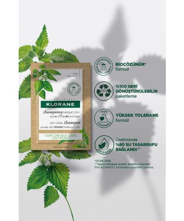 Klorane Nettle 2 in 1 8x3 Gr Mask Shampoo - Buy Online on GoSupps.com