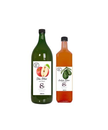 Suheylaana Natural Apple Vinegar 2000 Ml - Natural Avocado Vinegar 1000 Ml