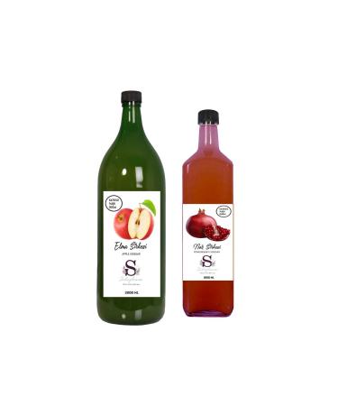 Suheylaana Natural Apple Vinegar 2000 Ml - Natural Pomegranate Vinegar 1000 Ml