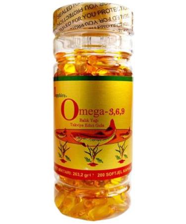 SAPPHIRE Fish Oil Omega 3-6-9 1000 Mg 200 Softgel