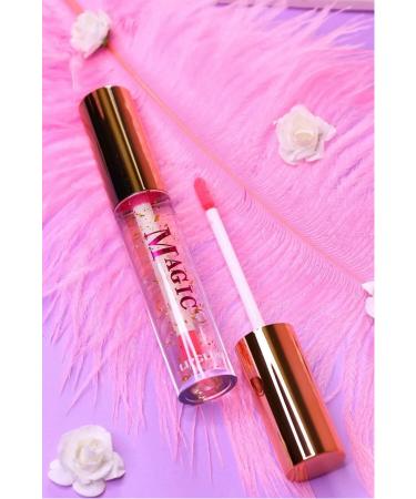 aks cosmetics Gold Cover Magic Shimmering Light Pink Color Lip Moisturizer