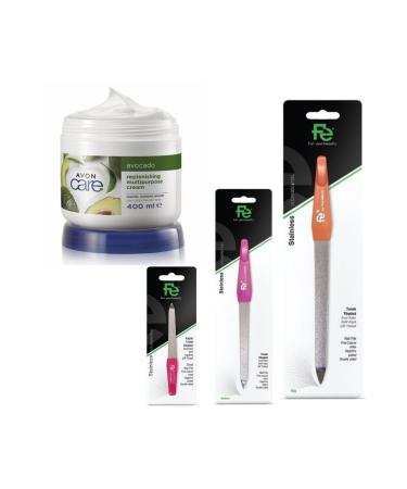 Avon Avocado Extract Multi-Purpose Cream 400 ml - Nail File Set - Large Medium Small