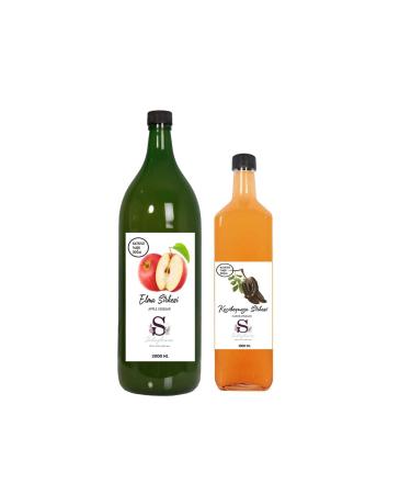 Suheylaana Natural Apple Vinegar 2000 Ml - Natural Carob Vinegar 1000 Ml