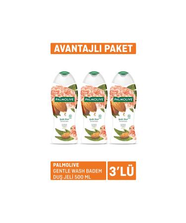 Palmolive Gentle Wash Almond Shower Gel 500 Ml * 3