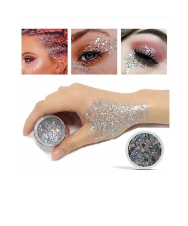 hbtasarim Gray glitter cream eyeshadow face and body glitter