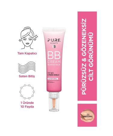 PURE BEAUTY BB Cream Concealing Pores and Color Irregularities Spf50 Pa+++ Natural 30 ML NOTEPRO12