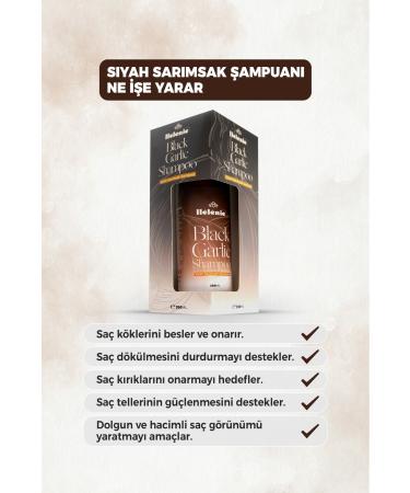 HELENIE Anti Hair Loss Care Shampoo Black Garlic Extract Collagen and Keratin Additive 350 ml - Buy Online on GoSupps.com