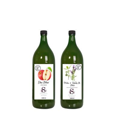 Suheylaana Natural Apple Cider Vinegar 2000 Ml- Natural Melissa & Black Pepper Vinegar 2000 Ml