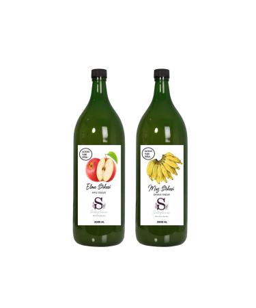Suheylaana Natural Apple Vinegar 2000 Ml - Natural Banana & Pineapple & Melon Vinegar 2000 Ml