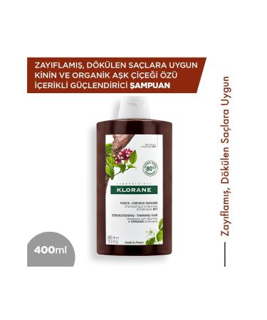 Klorane Quinine and Organic Love Flower Extract Strengthening Shampoo 400 ml