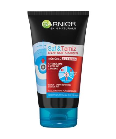 Garnier Pure&Clean Anti-Blackhead Charcoal 3 in 1 150 ml