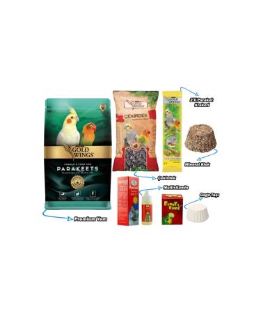 Gold Wings Goldwings Parakeet Sultan-Lovebird Food Package