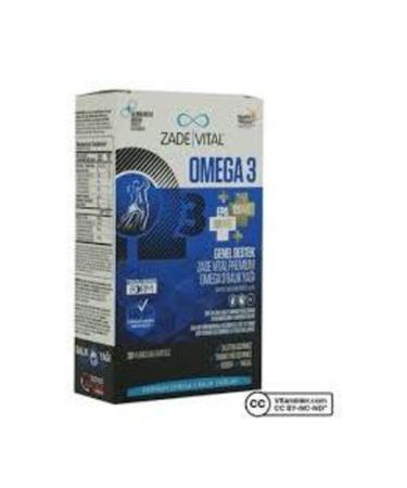 Zade Vital Omega 3 Fish Oil Premium 30 Capsules