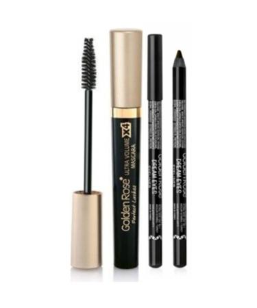 Golden Rose Perfect Lashes Mascara X4 Layers Fullness + Dream Eyes Black Eyeliner No 401