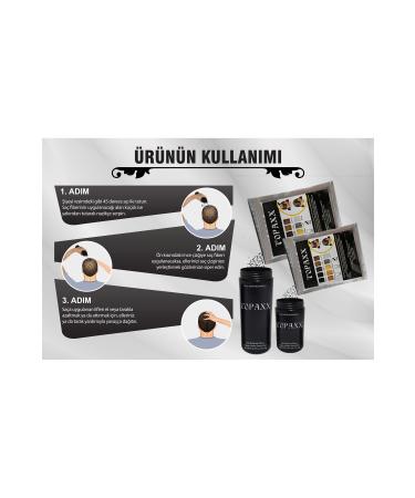 Topaxx 3 PCS Topaxx 100gr Medium Brown Hair Fiber Topical Powder - Buy Online on GoSupps.com