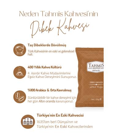 Tahmis 10's Plain Dibek Turkish Coffee 100 gr 10 Pack Set - Buy Online on GoSupps.com