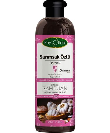 Salt-Free Herbal Shampoo with Garlic Extract for Oily Falling and Dandruff Hair (400 ml)