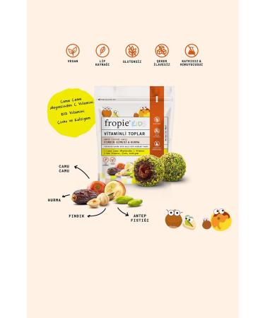 FROPIE Vitamin Kids Fruit Balls - Pistachio Coated & Hazelnut Paste 80 gr - 6 PIECES - Buy Online on GoSupps.com