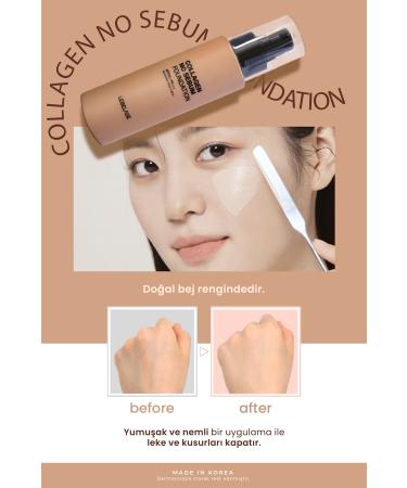 LEBELAGE Foundation for Oily and Combination Skin SPF 50+ PA +++ LEBELAGE Collagen No Sebum Foundation no: 13 - Buy Online on GoSupps.com