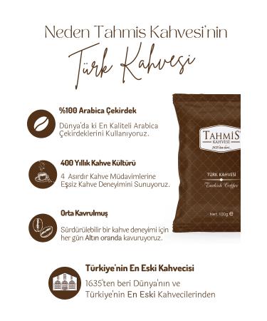Tahmis 10-Piece Turkish Coffee Medium Roast 100 Gram Package Set - Buy Online on GoSupps.com