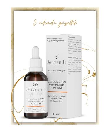 Jeuvenile Liposomal Vitamin C Serum - Revitalizing and Brightening (Vitamin C Hyaluronic Acid Panthenol) - Buy Online on GoSupps.com