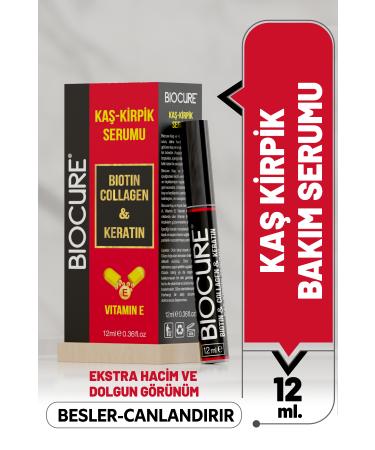 Biocure Biotin & Collagen & Keratin Vitamin E Eyebrow Eyelash Serum / 12 Ml.