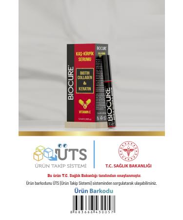 Biocure Biotin & Collagen & Keratin Vitamin E Eyebrow Eyelash Serum / 12 Ml. - Buy Online on GoSupps.com