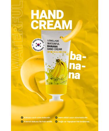 LEBELAGE Moisturizing Hand Cream Lebelage Waterful Banana Hand Cream 100 ml Large Size - Buy Online on GoSupps.com