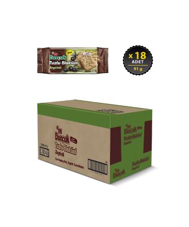 Eti Bur ak Olive Salted Biscuits 91 g x 18 Pieces - Buy Online on GoSupps.com