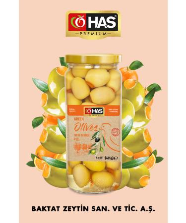 Has Premium Orange Stuffed Green Olives 500cc
