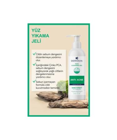Dermavia Anti-Acne Face Wash Gel 200 ml - Peeling Salicylic Acid Balances Oil Zinc - Buy Online on GoSupps.com