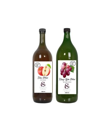 Suheylaana Natural Apple Vinegar 1500 Ml - Natural Red Grape Vinegar 2000 Ml