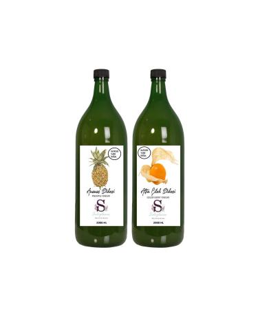 S heylaana Natural Pineapple Vinegar 2000 Ml - Natural Golden Strawberry Vinegar 2000 Ml