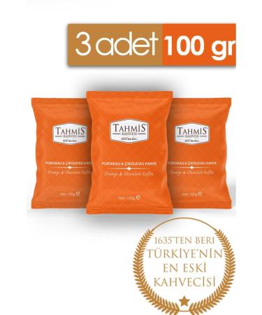 Tahmis Orange Flavored Turkish Coffee 100 Gr 3-Pack