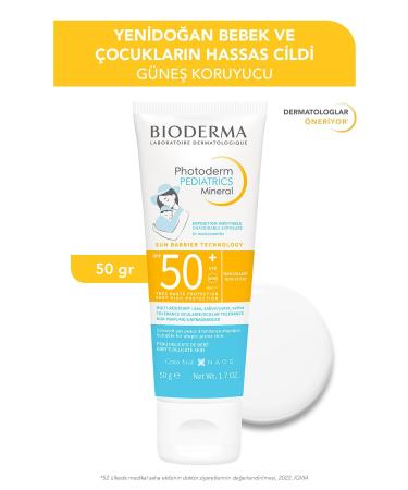 Bioderma Photoderm Pediatrics Mineral Protective Sun Cream Spf 50+ 50 Gr