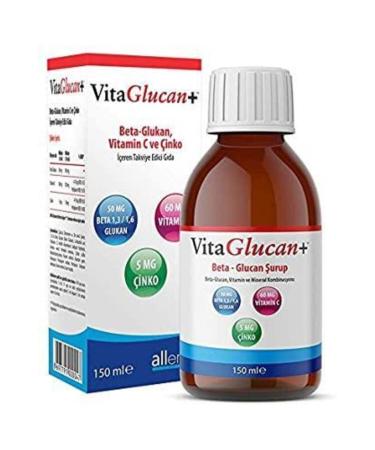 Allergo Vitaglucan+ 150 Ml Syrup - Beta Glucan + Vitamin C + Zinc