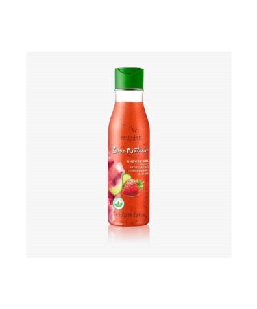 Oriflame Love Nature Exfoliating Shower Gel - Strawberry & Lime Shower Gel 250ml - Buy Online on GoSupps.com