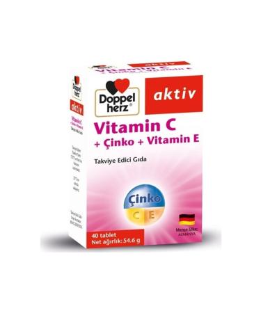 Doppelherz Doppel Herz Active Vitamin C + Zinc + Vitamin E 40 Tablets