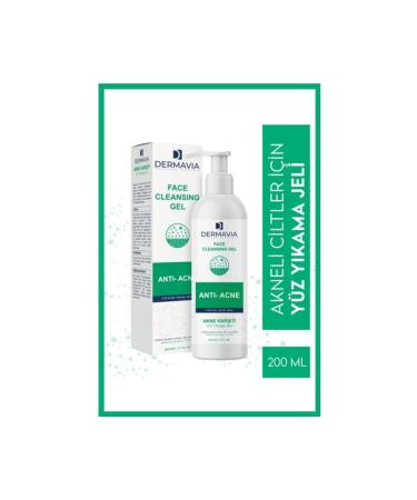Dermavia Anti-Acne Face Wash Gel 200 ml - Peeling Salicylic Acid Balances Oil Zinc