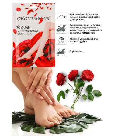 Uniquem Rose Oil Foot Pack Sock Type Foot Care Mask Moisturizing Repair XLM131 - Buy Online on GoSupps.com