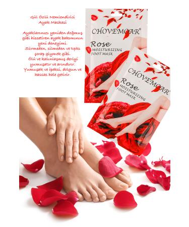 Uniquem Rose Oil Foot Pack Sock Type Foot Care Mask Moisturizing Repair XLM131 - Buy Online on GoSupps.com