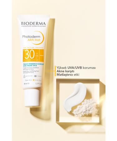 Bioderma Photoderm Akn Mat SPF30 Sunscreen with Mattifying Effect for Combination and Oily Skin 40ml - Buy Online on GoSupps.com