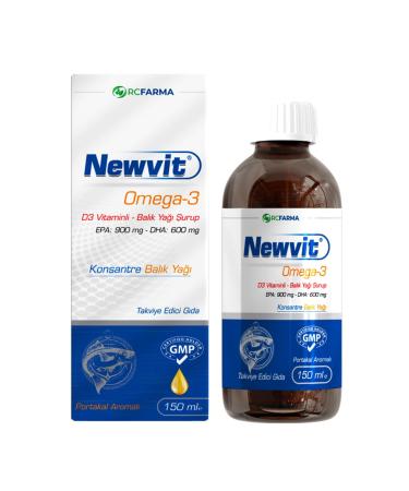 Newvit Omega-3 d3 Vitamin Syrup 150 Ml - Buy Online on GoSupps.com