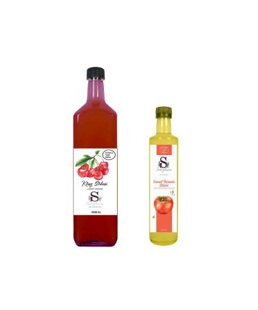 Suheylaana Natural Cherry Vinegar 1000 Ml - Natural Persimmon Vinegar 500 Ml