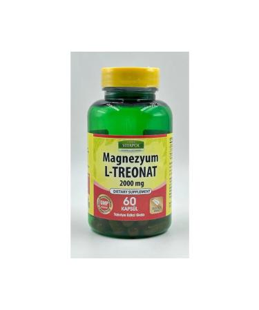 Vitapol Magnesium L-Threonate 2000 Mg Dietary Supplement 60 Capsules