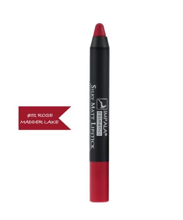 IMPALA Lip Pencil - Silky Matt Lipstick - Long Lasting & Waterproof No 51 madder lacquer
